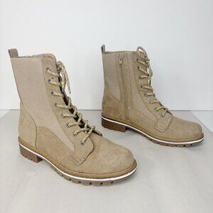 SM New York Spruce Women's Boots Size 8.5 Light Brown Beige Lace Up or Zip Up
